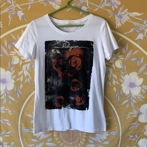 True Religion Rose Graphic Logo Tee